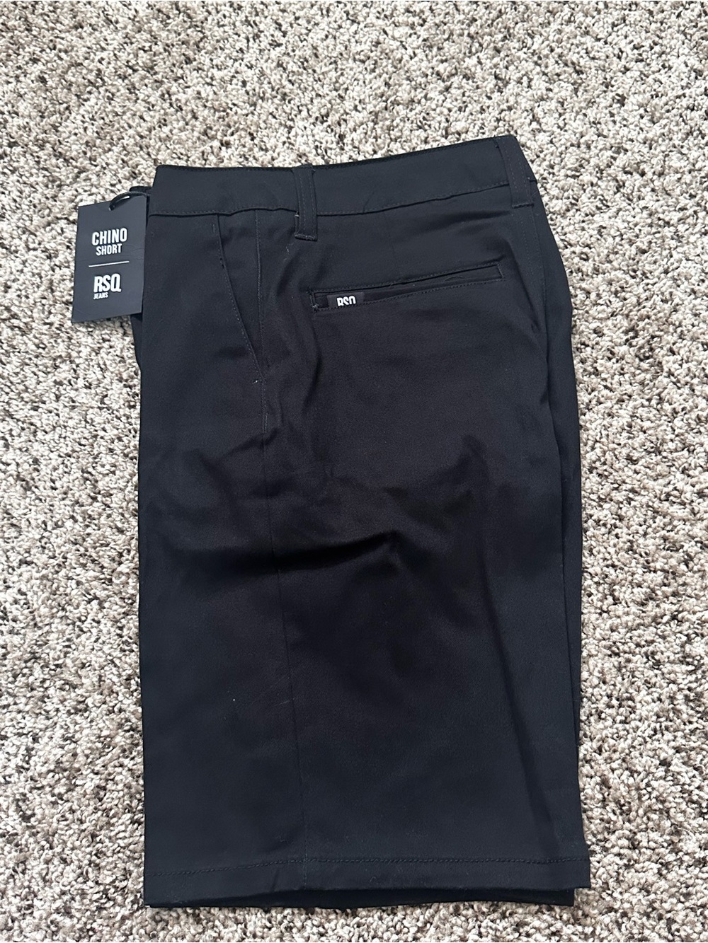 RSQ Jeans Boys Size 14 Black Chino Shorts NWT